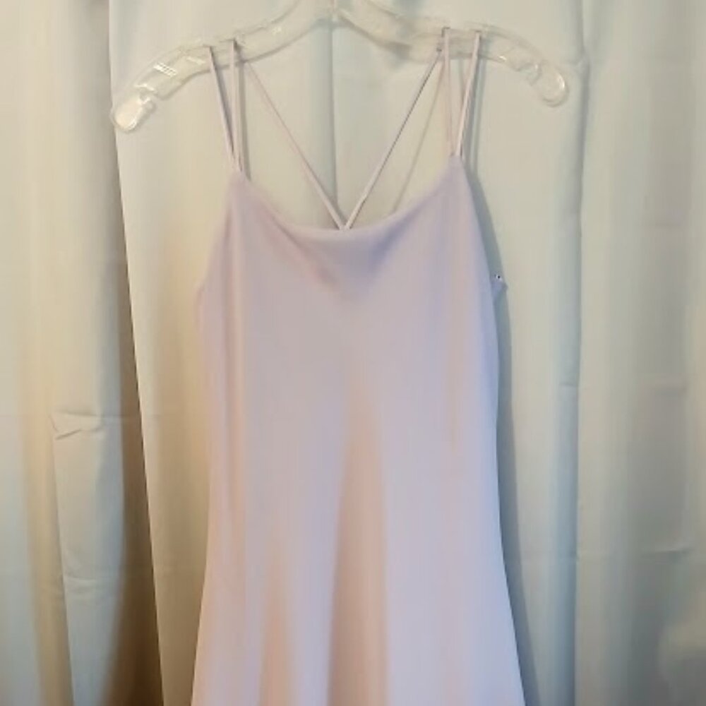JUST CHOON Long Flormal Slip Dress size 5 Lilac Lavender Purple Strappy V-neck